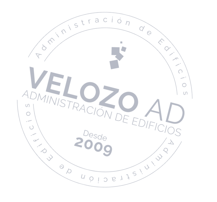 Sello VELOZO AD: Administración de edificios, desde 2009